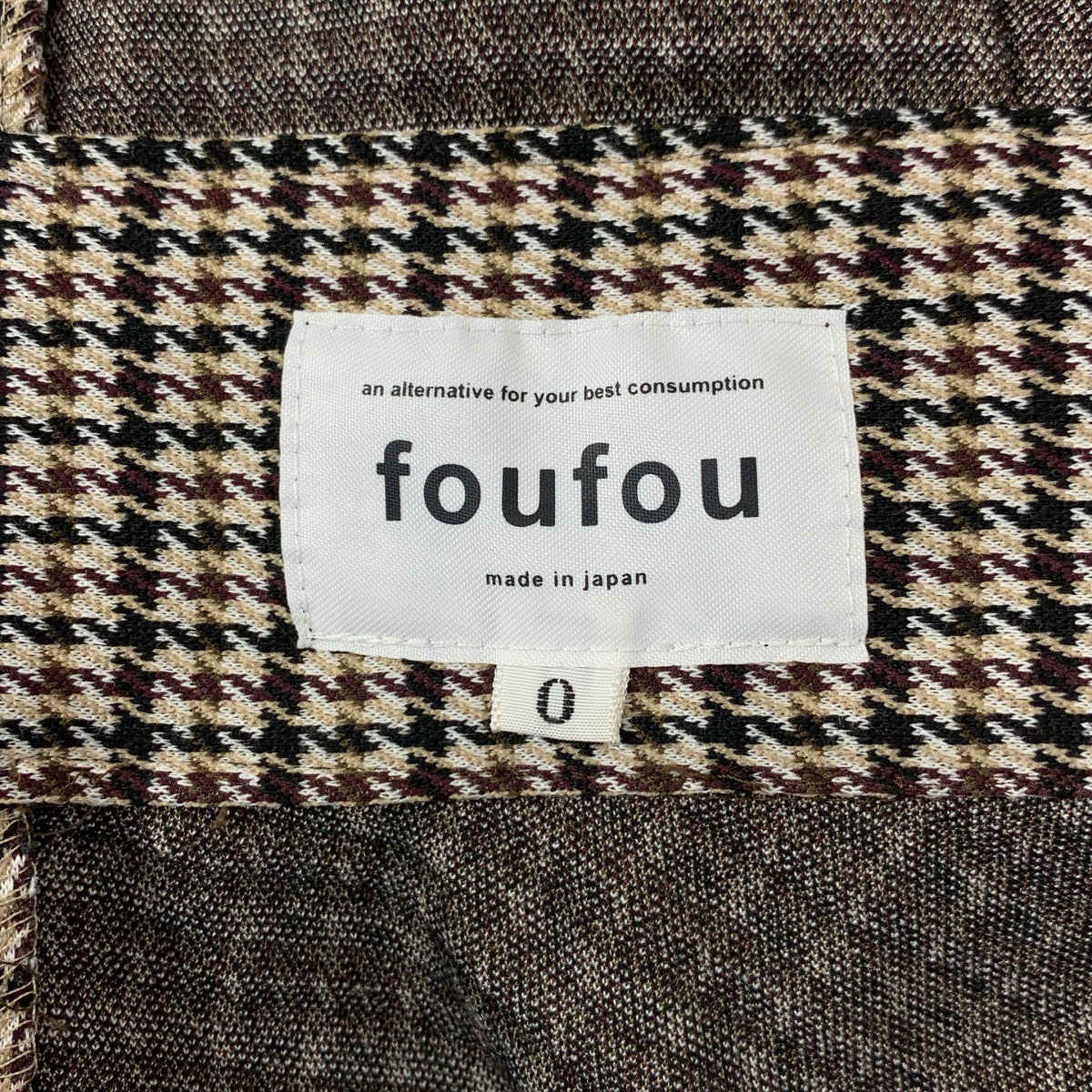 foufou / foufou | 千鳥格紋連身長洋裝 | 0 | 女裝
