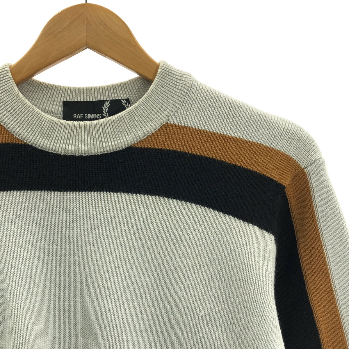 RAF SIMONS / ラフシモンズ | ×FRED PERRY / コットン アクリル プルオーバー ニット | 36 | グレー | メンズ