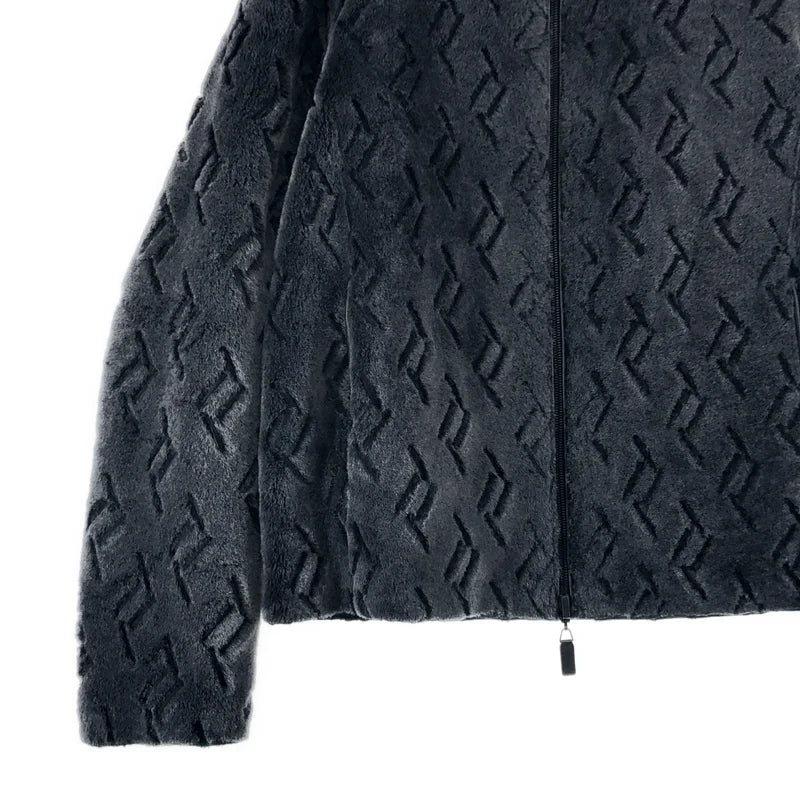 EMPORIO ARMANI / 亞曼尼 | 雙面羊皮人造皮革拉鍊夾克外套 | 50 | 男士