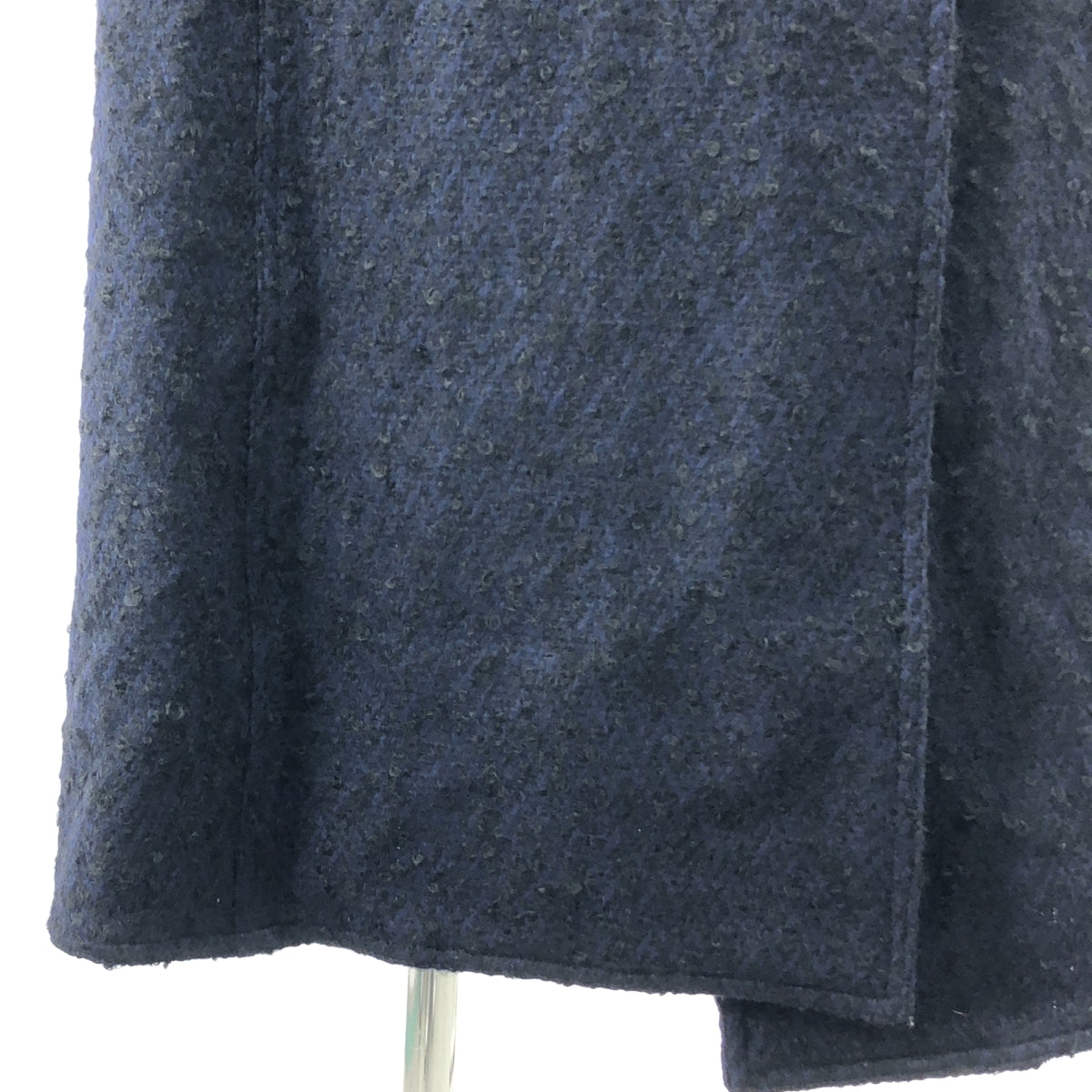 FENDI / フェンディ | ROMA FENDI365 BY CONTIR / モヘア カシミヤ混 ケープ ロングコート | 40 | ネイビー/ブラック | レディース