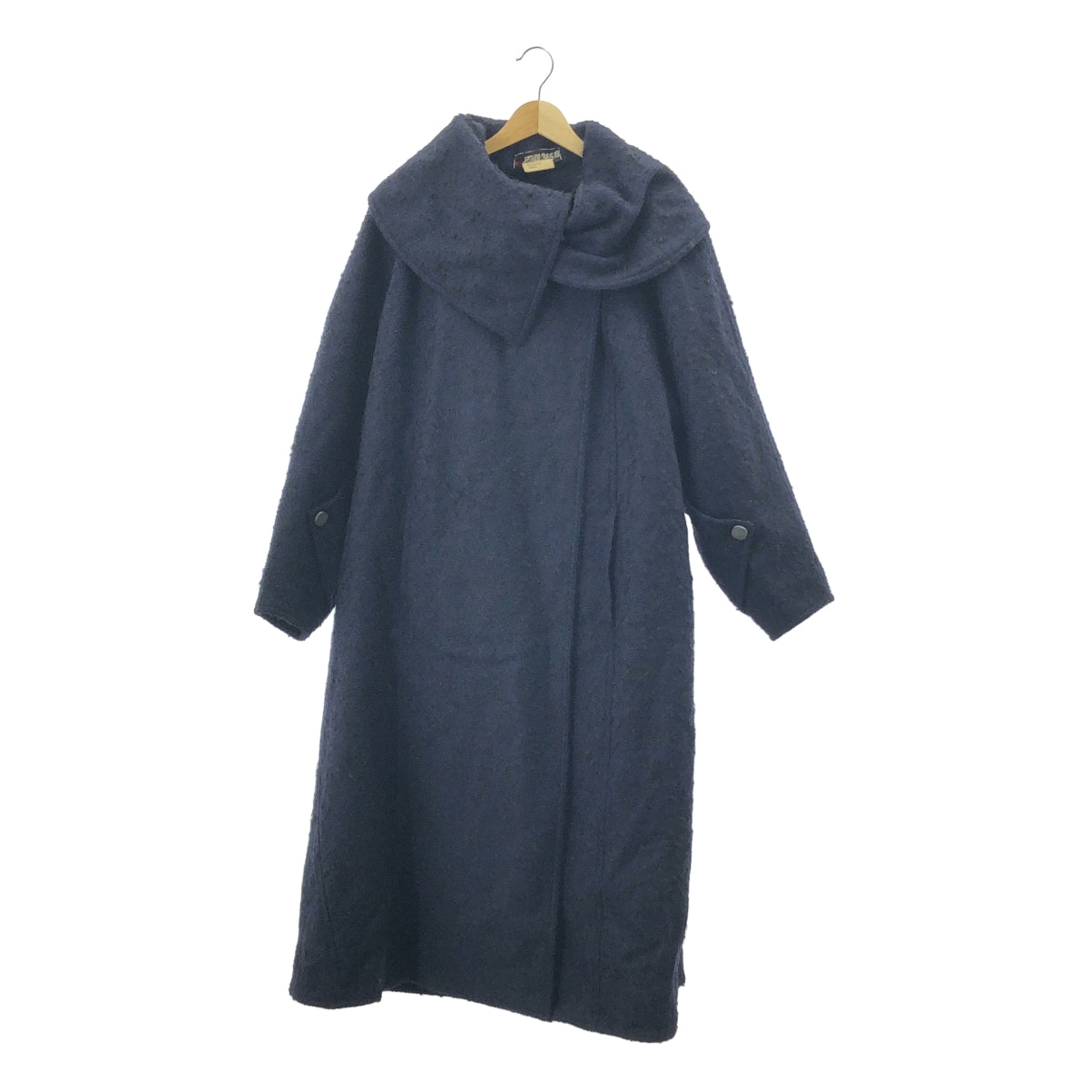 FENDI | ROMA FENDI365 BY CONTIR | 馬海毛與羊絨混紡披肩長版大衣 | 40碼 | 海軍藍/黑色 | 女款