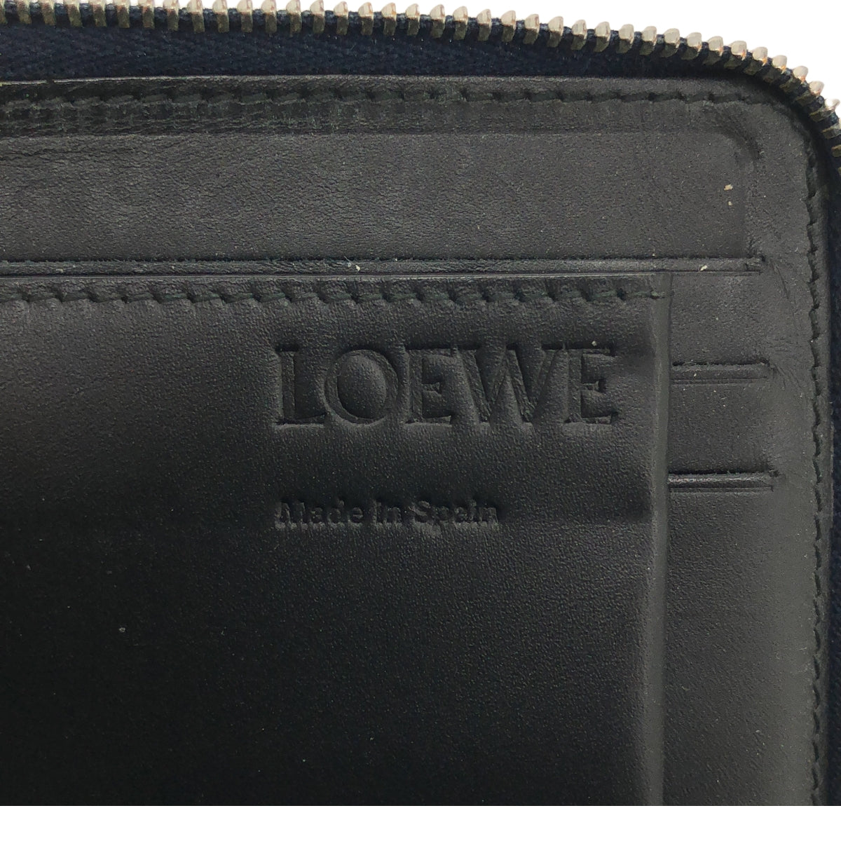 LOEWE / 로에베 | 가죽 애너그램 지퍼 지갑 긴 지갑 / 유니섹스 | 블루 | 남성