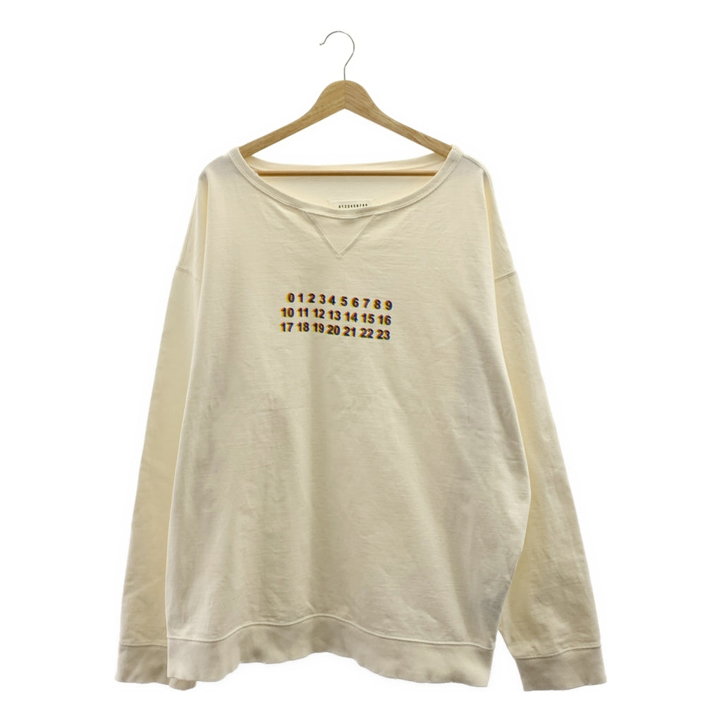 Maison Margiela / 메종 마르젤라 | 2019SS | 달력 로고 인쇄 오버사이즈 크루넥 스웨트 | 48 |