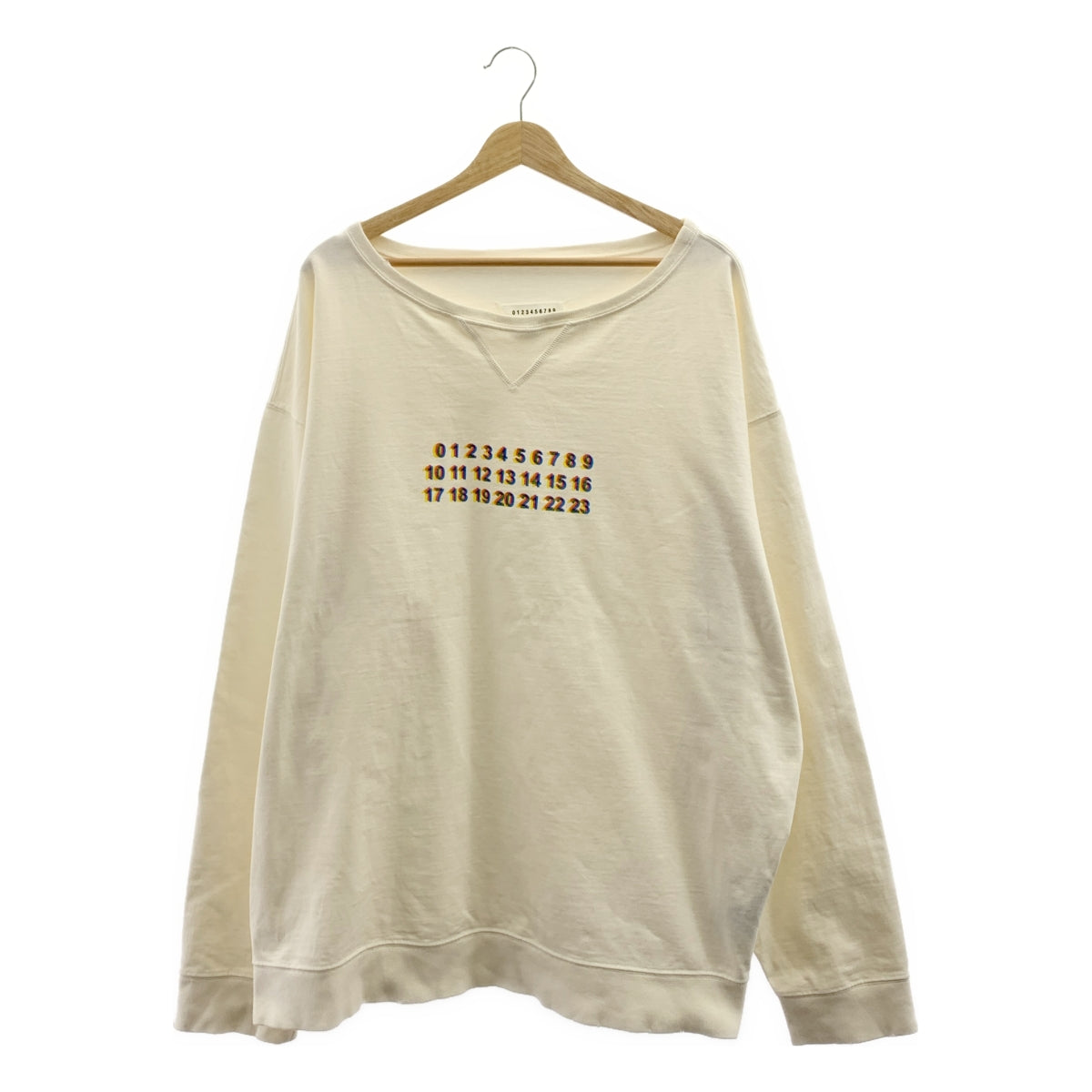 Maison Margiela / 메종 마르젤라 | 2019SS | 달력 로고 인쇄 오버사이즈 크루넥 스웨트 | 48 |
