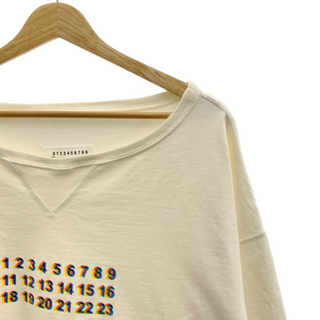 Maison Margiela / 메종 마르젤라 | 2019SS | 달력 로고 인쇄 오버사이즈 크루넥 스웨트 | 48 |