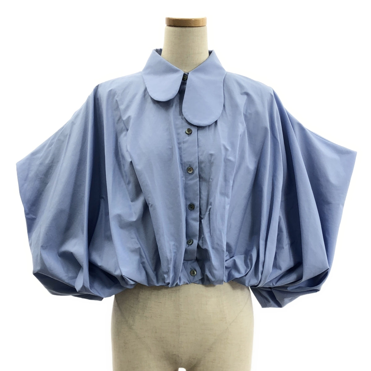 ENFOLD / 엠 폴드 | WASHABLE BALLOON CROPPED SHIRT 크롭 풍선 셔츠 | 38 |