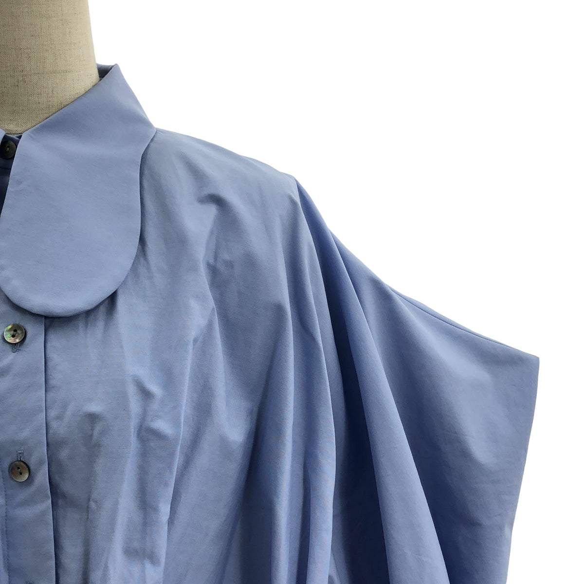 ENFOLD / 엠 폴드 | WASHABLE BALLOON CROPPED SHIRT 크롭 풍선 셔츠 | 38 |