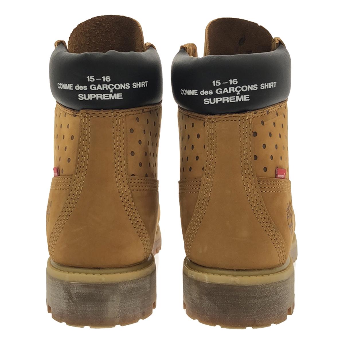 TIMBERLAND / ティンバーランド | × SUPREME × COMME des GARCONS SHIRT 6-Inch Premium Waterproof Boot ハイカットブーツ | 7 1/2M | キャメル | メンズ