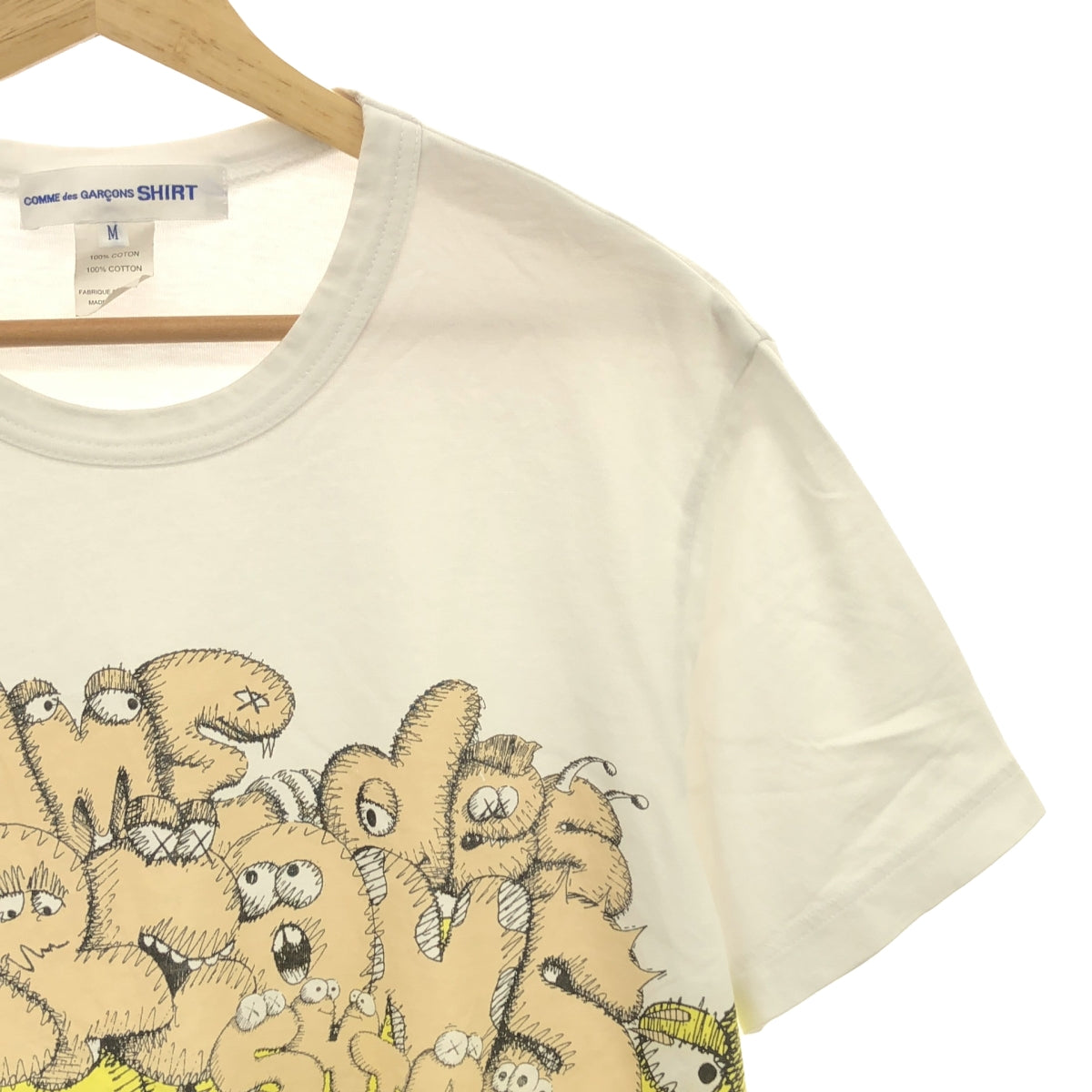 COMME des GARCONS SHIRT | × KAWS Collaboration Graphic Print Crew Neck T-Shirt | M | White | Men's