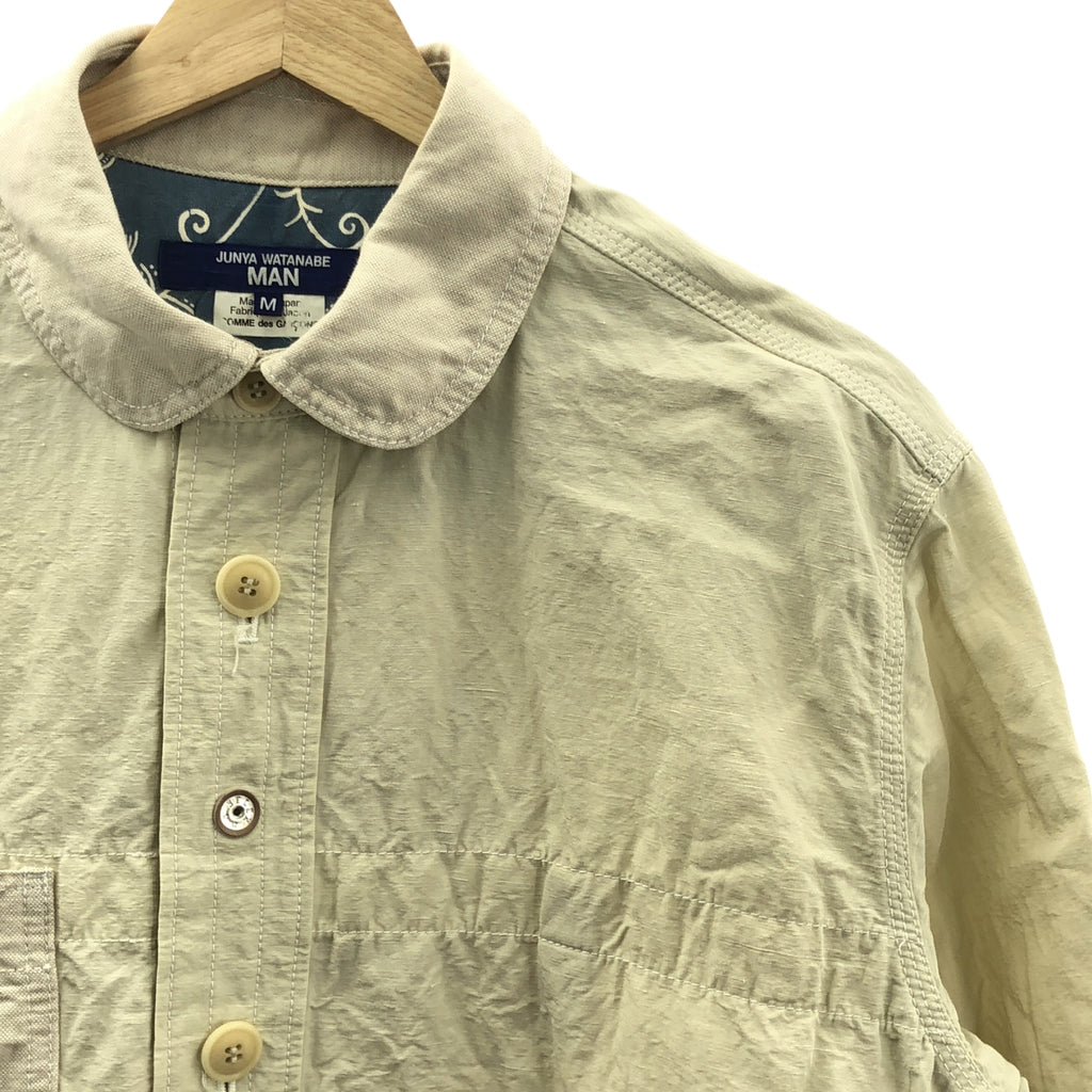 JUNYA WATANABE MAN / ジュンヤワタナベマン | 2022SS | コットン リネン クロス リバーシブル ブルゾン ジャケット | M | オフホワイト | メンズ