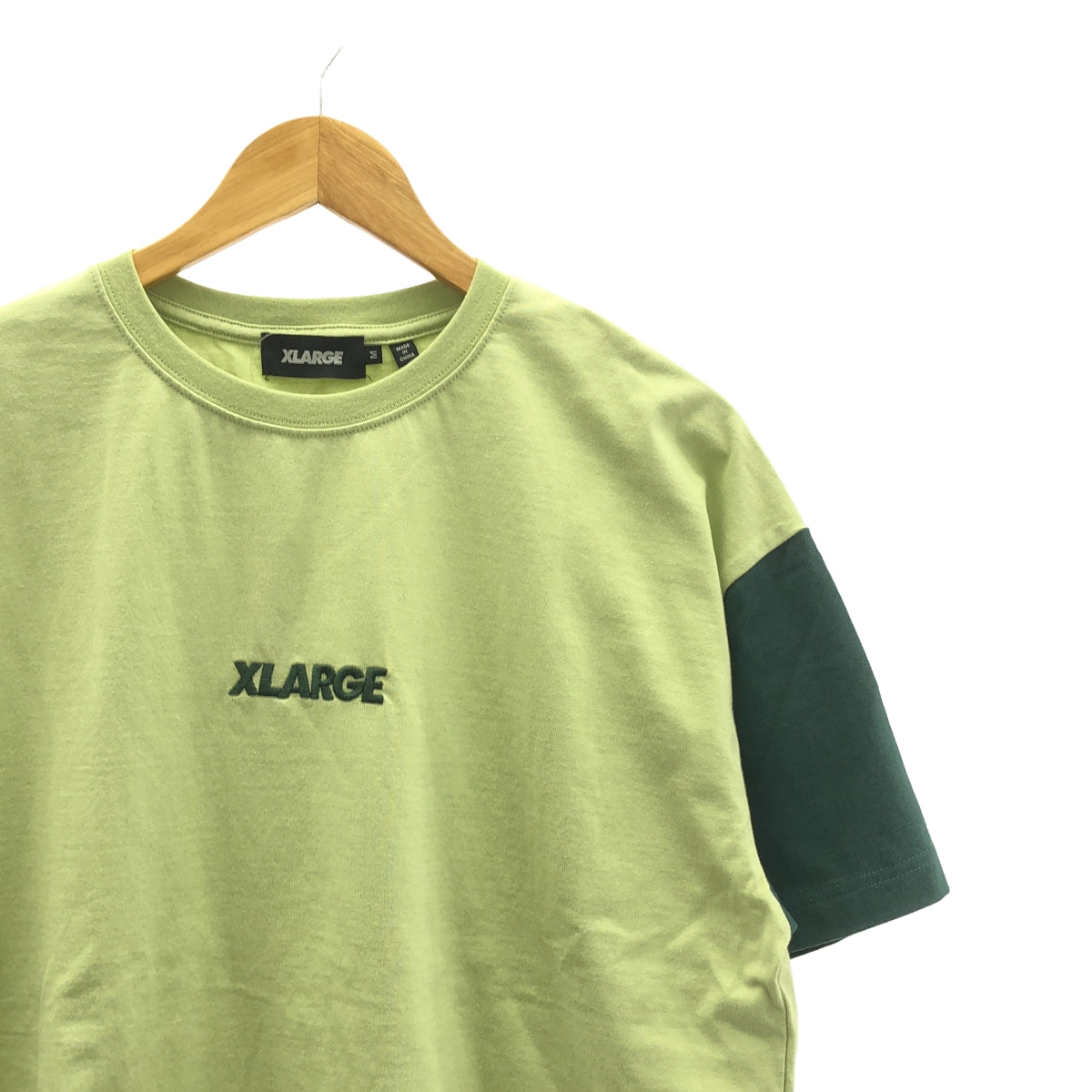 【신품】 X-LARGE / 엑스트라 라지 | S / S PANEL TEE 패널 T 셔츠 | M | LtGREEN | 남성