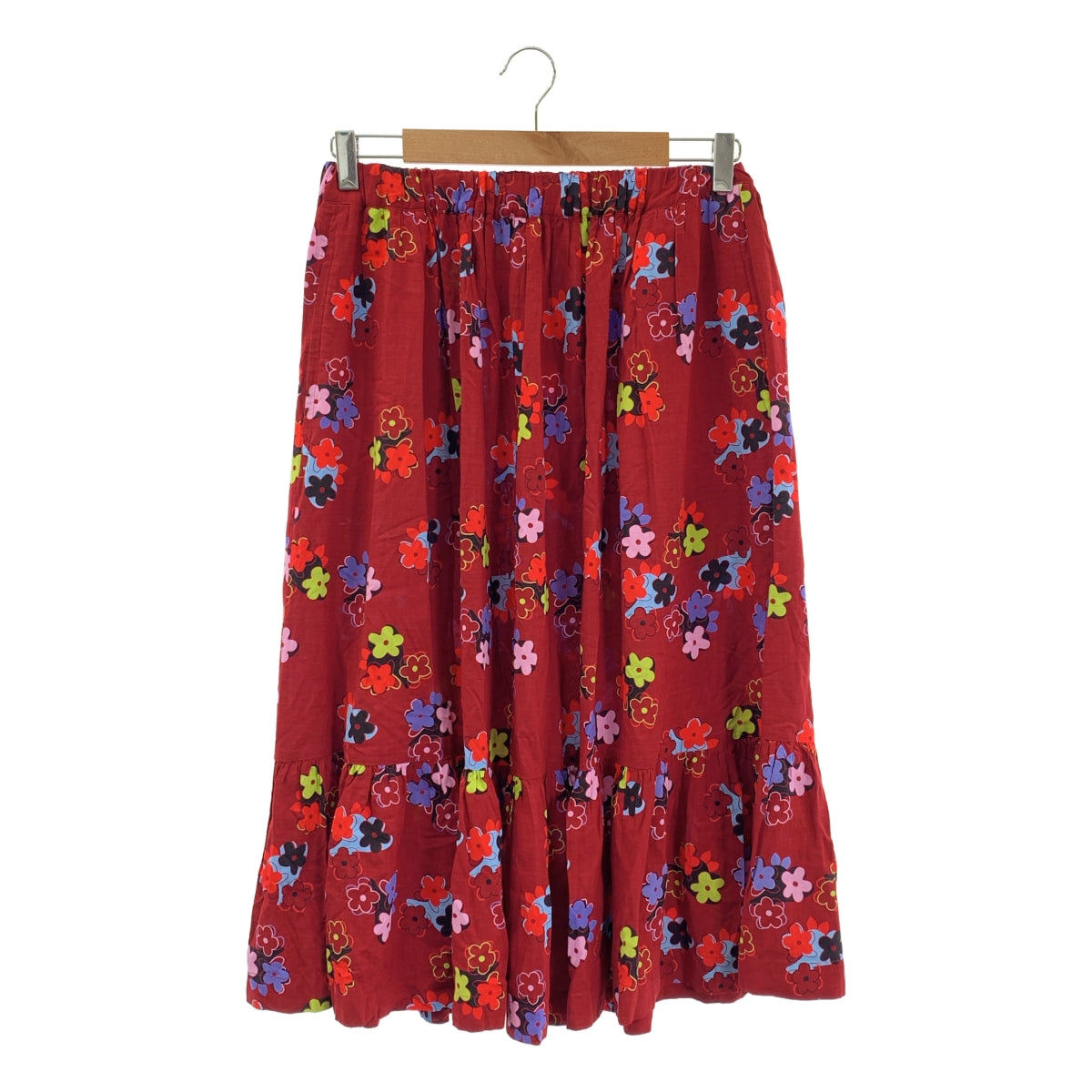 COMME des GARCONS GIRL / 콤데 갤슨걸 | 2023AW | 레이온 플라워 프린트 이지 스커트 | S |