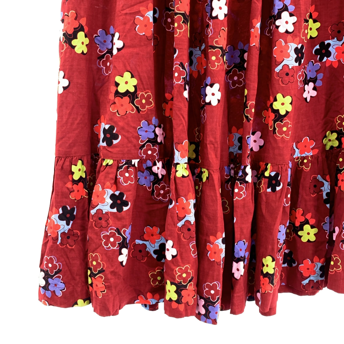 COMME des GARCONS GIRL / 콤데 갤슨걸 | 2023AW | 레이온 플라워 프린트 이지 스커트 | S |