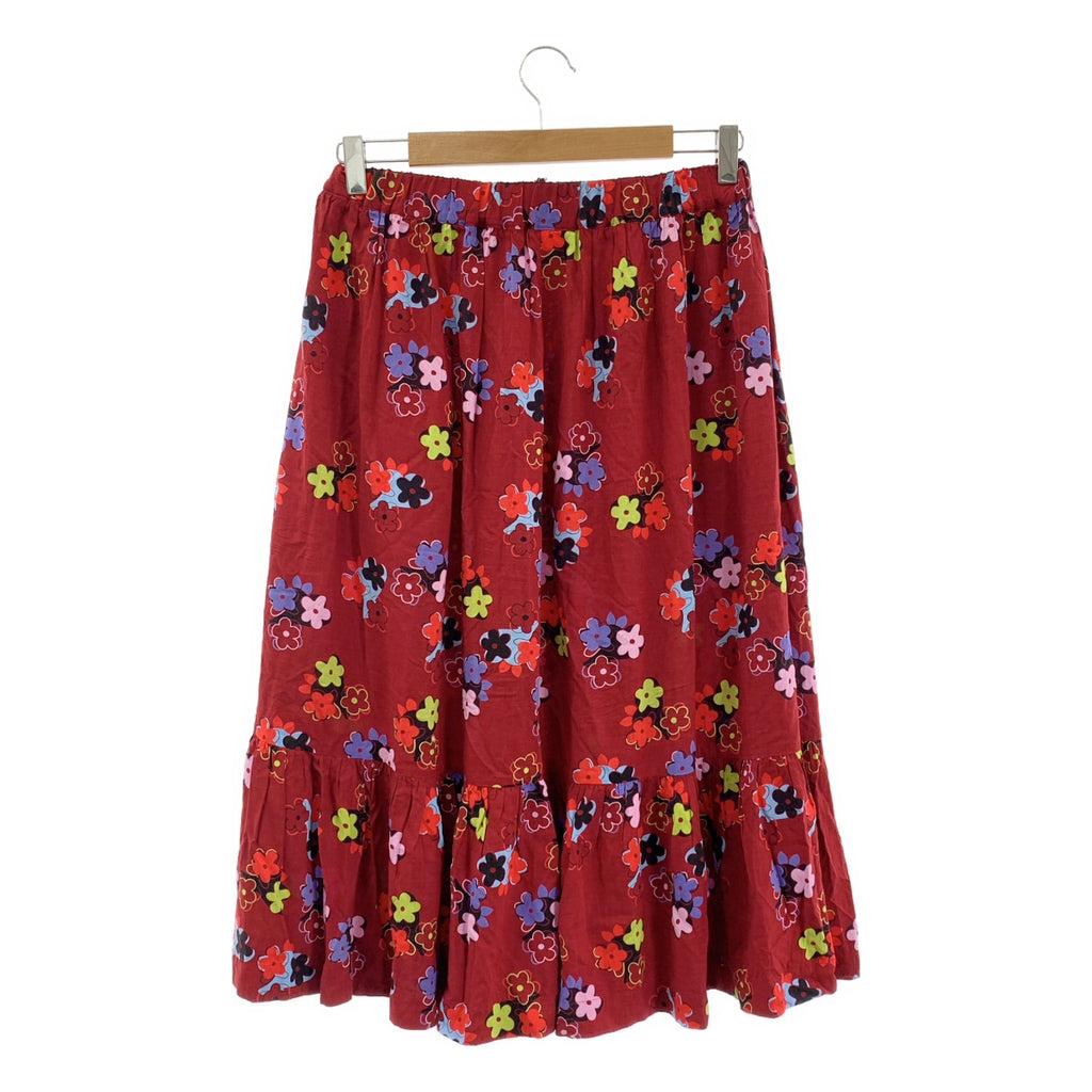 COMME des GARCONS GIRL / 콤데 갤슨걸 | 2023AW | 레이온 플라워 프린트 이지 스커트 | S |