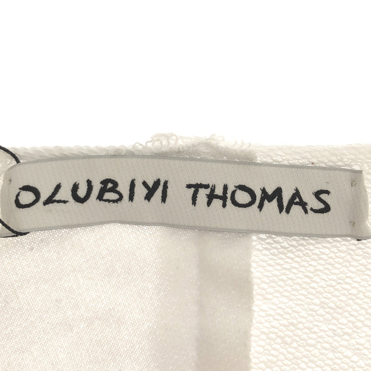 【신품】 OLUBIYI THOMAS / 오르비 토마스 | 2023SS | double panneled jumper 패널 전환 크루넥 스웨트 | 2 | 화이트 | 남성