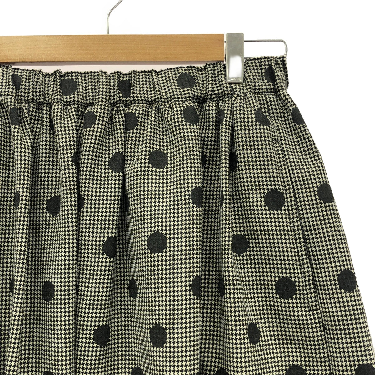 [Good Condition] BLACK COMME des GARCONS | AD2017 | Wool Houndstooth Polka Dot Skirt | XS | Black | Women's