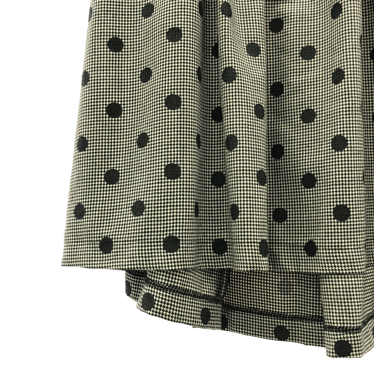 [Good Condition] BLACK COMME des GARCONS | AD2017 | Wool Houndstooth Polka Dot Skirt | XS | Black | Women's