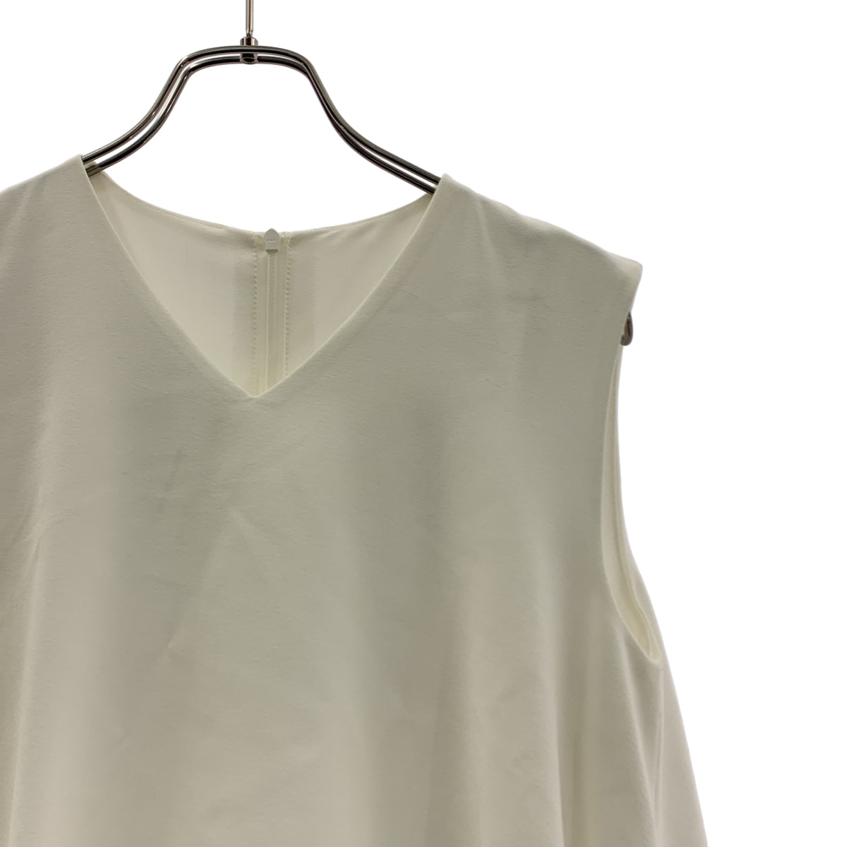 【美品】  Mila Owen / ミラ オーウェン | ノースリーブ オールインワン ワンピース | 0 | ホワイト/ダークネイビー | レディース