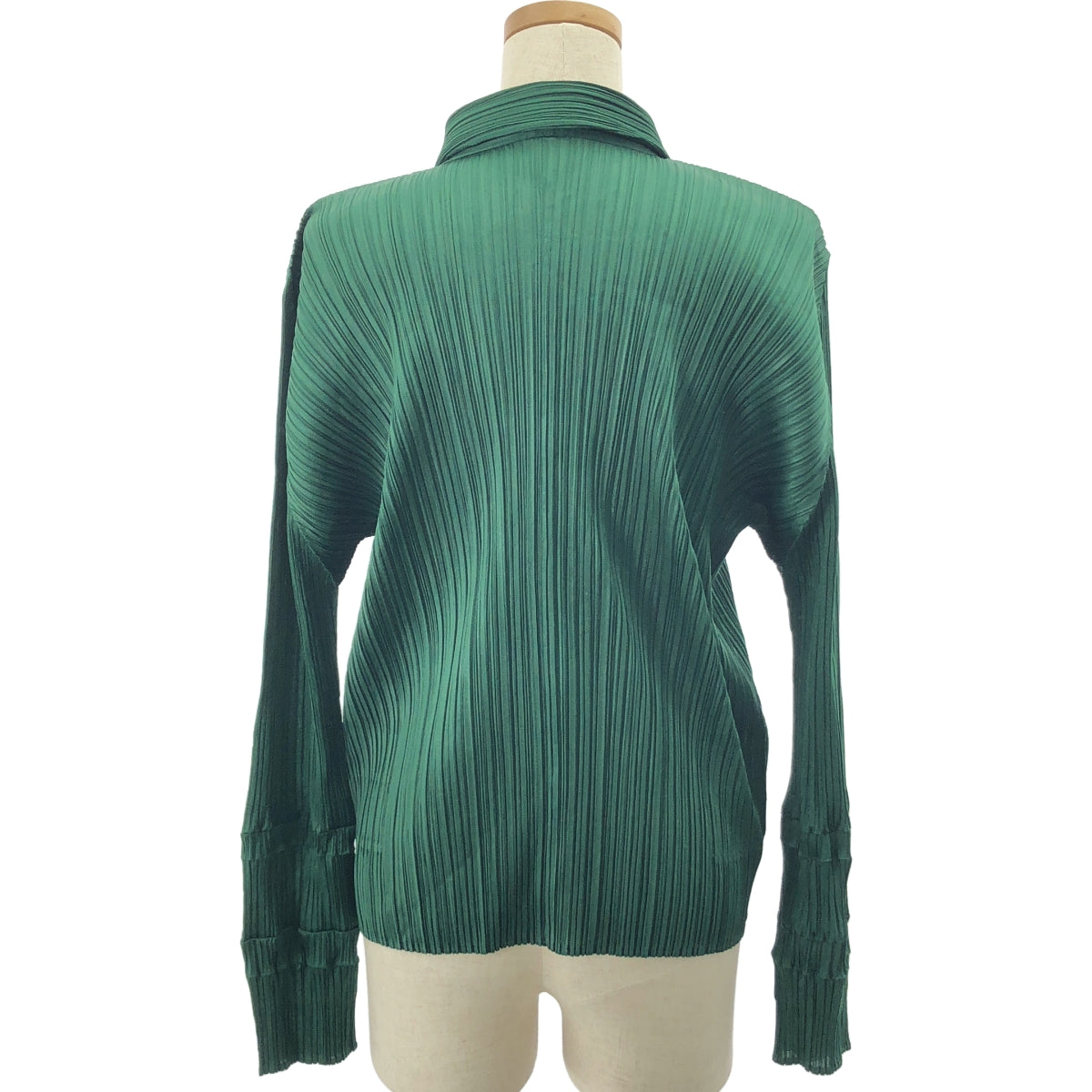 PLEATS PLEASE ISSEY MIYAKE / プリーツプリーズイッセイミヤケ | プリーツ ロングスリーブ シャツ | 4 | グリーン | レディース