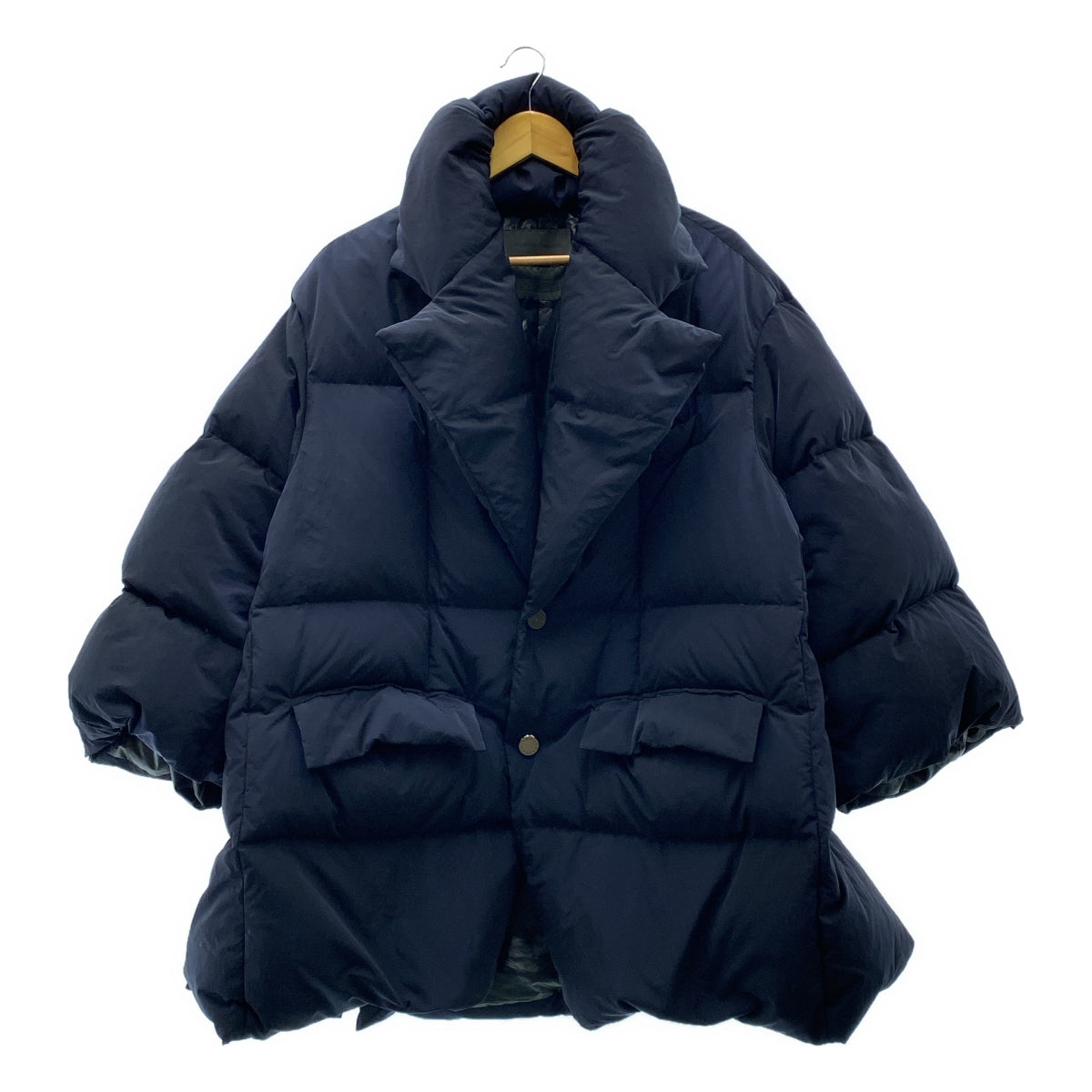 FUMITO GANRYU | 梯形翻領羽絨外套 | 2 碼 | 海軍藍 | 男款