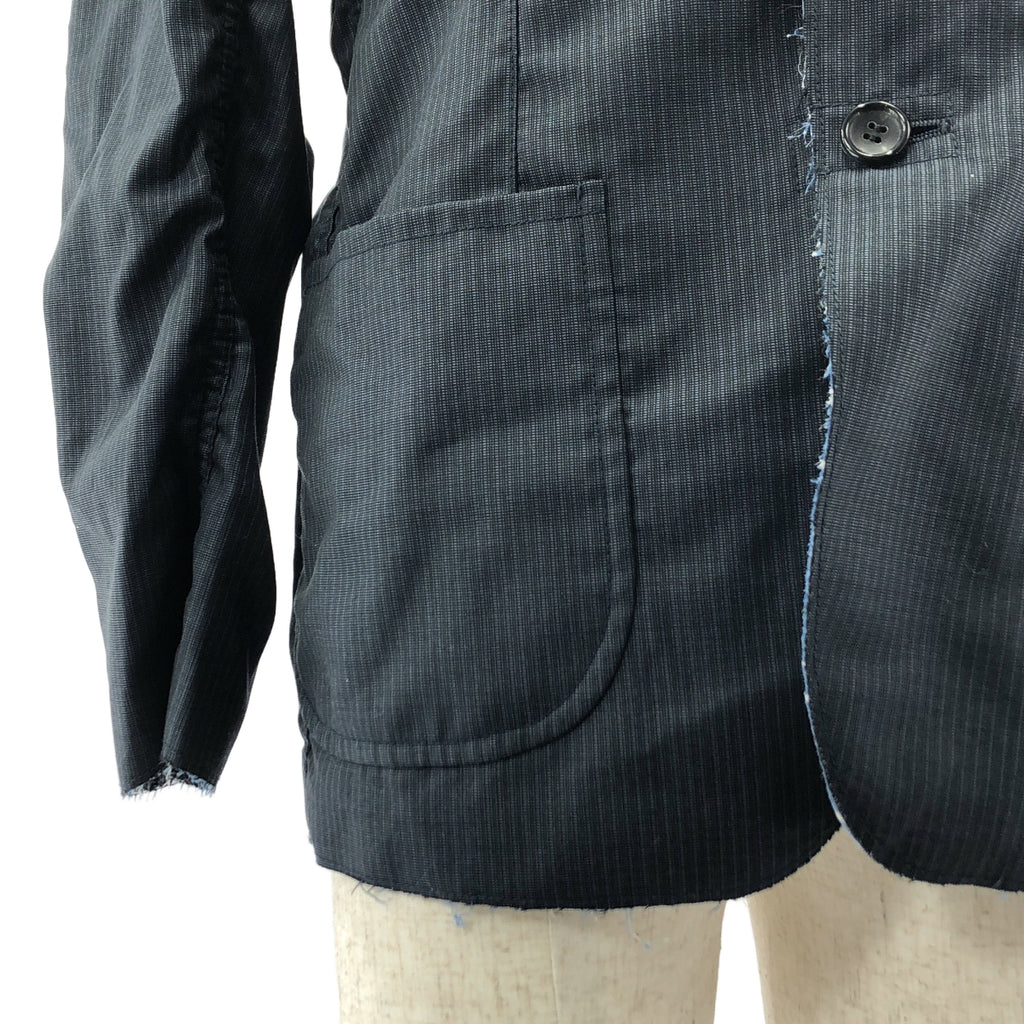 【美品】  JUNYA WATANABE MAN / ジュンヤワタナベマン | 2022SS | シルク混 リバーシブル 柄 ジャケット | XS | ネイビー系 | メンズ