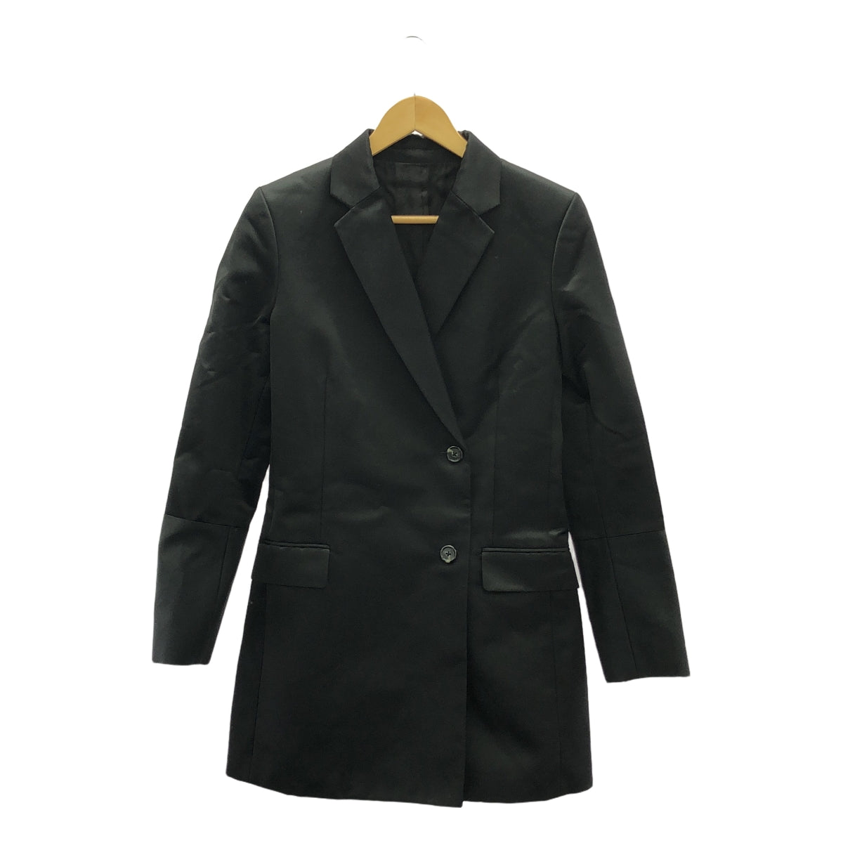 【新品】  HELMUT LANG / ヘルムートラング | BLAZER DRESS ブレザー ロングジャケット ドレス | 4 | ブラック | レディース