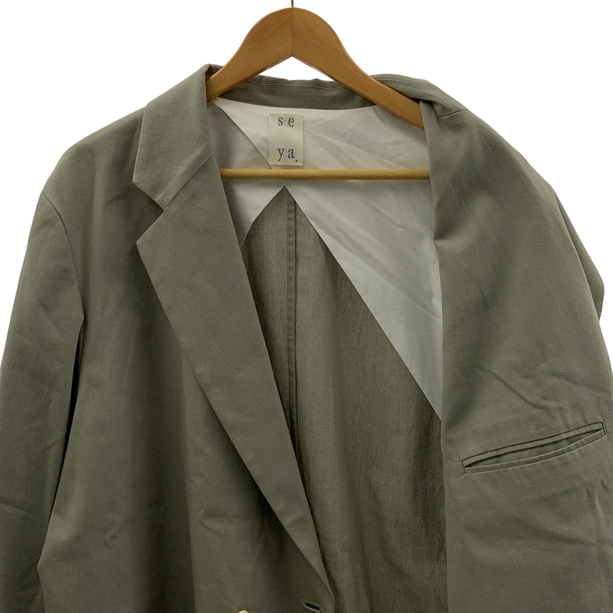 seya. / セヤ | 2023SS | DOOR JACKET コットン ダブルブレスト テーラードジャケット | 4 | メンズ