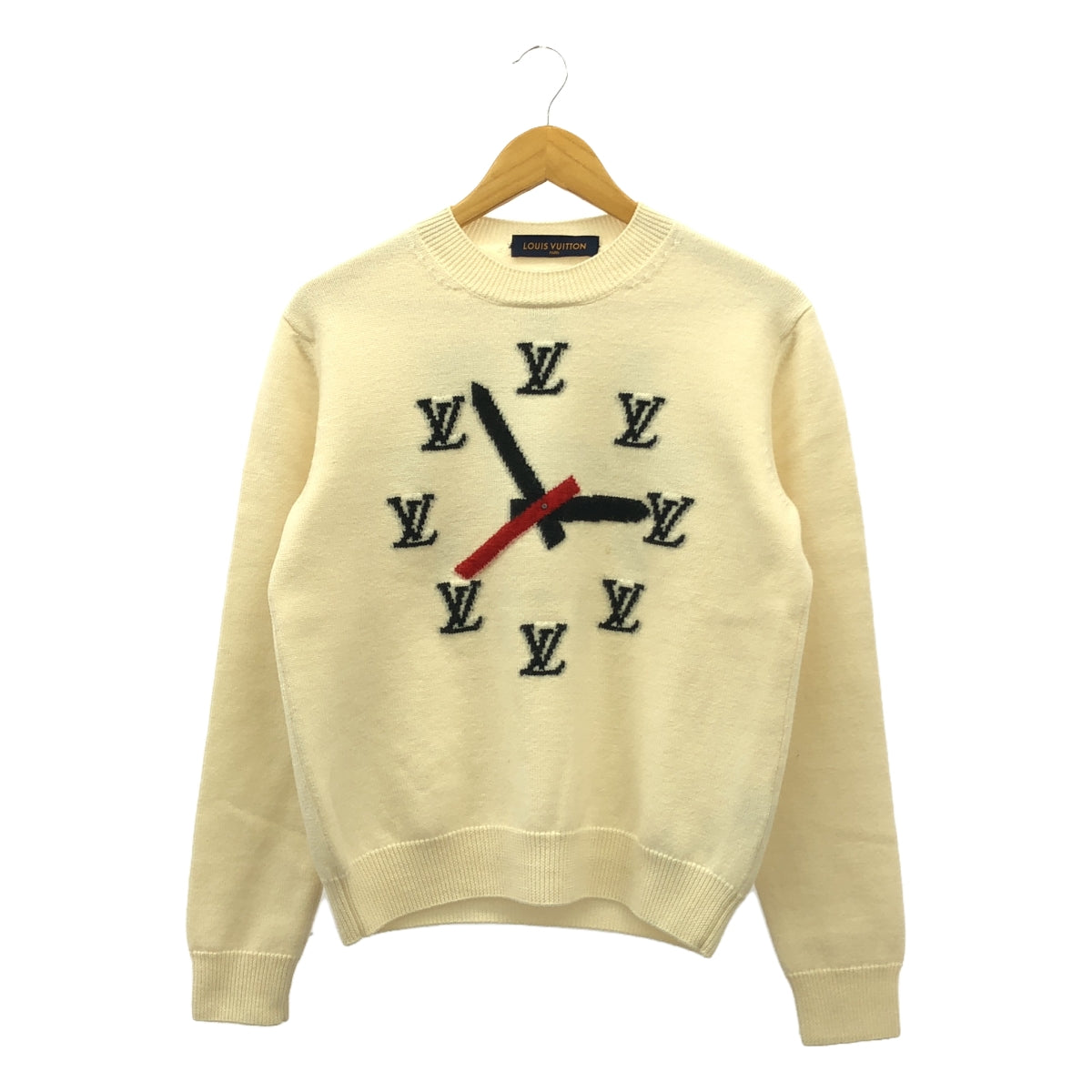 Louis Vuitton / 루이비통 | 2021SS | Clock Intarsia Pullover 시계 풀오버 니트 | S | 화이트 | 남성