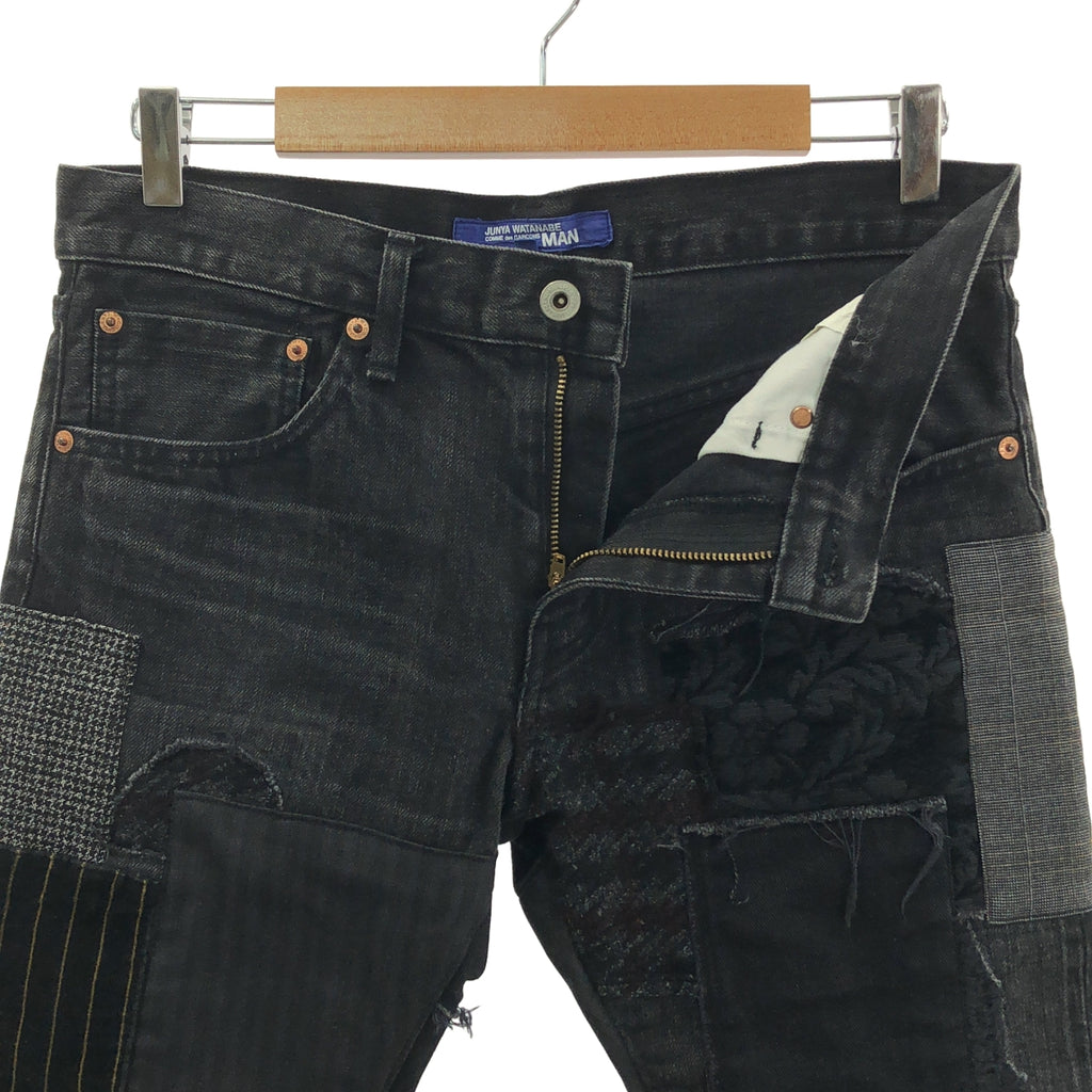 JUNYA WATANABE COMME des GARÇONS MAN | 2021 秋冬系列 | 拼接多材質赤耳牛仔褲 | S 碼 | 男士