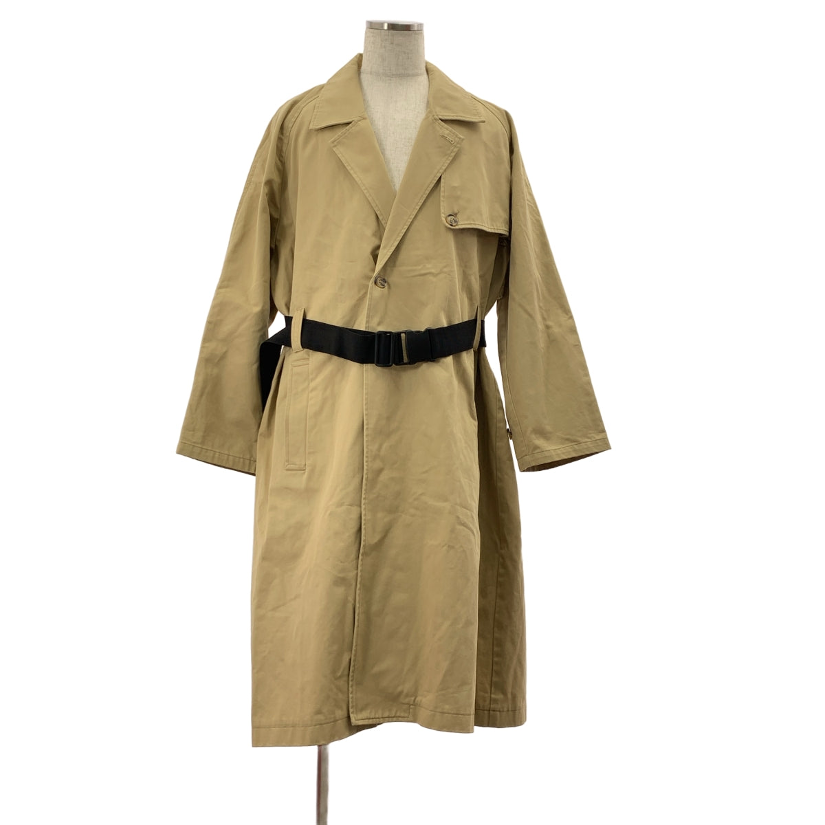 CLAMP / クランプ | COAT-18 コットン ベルテッド オーバーサイズ トレンチコート | F | メンズ