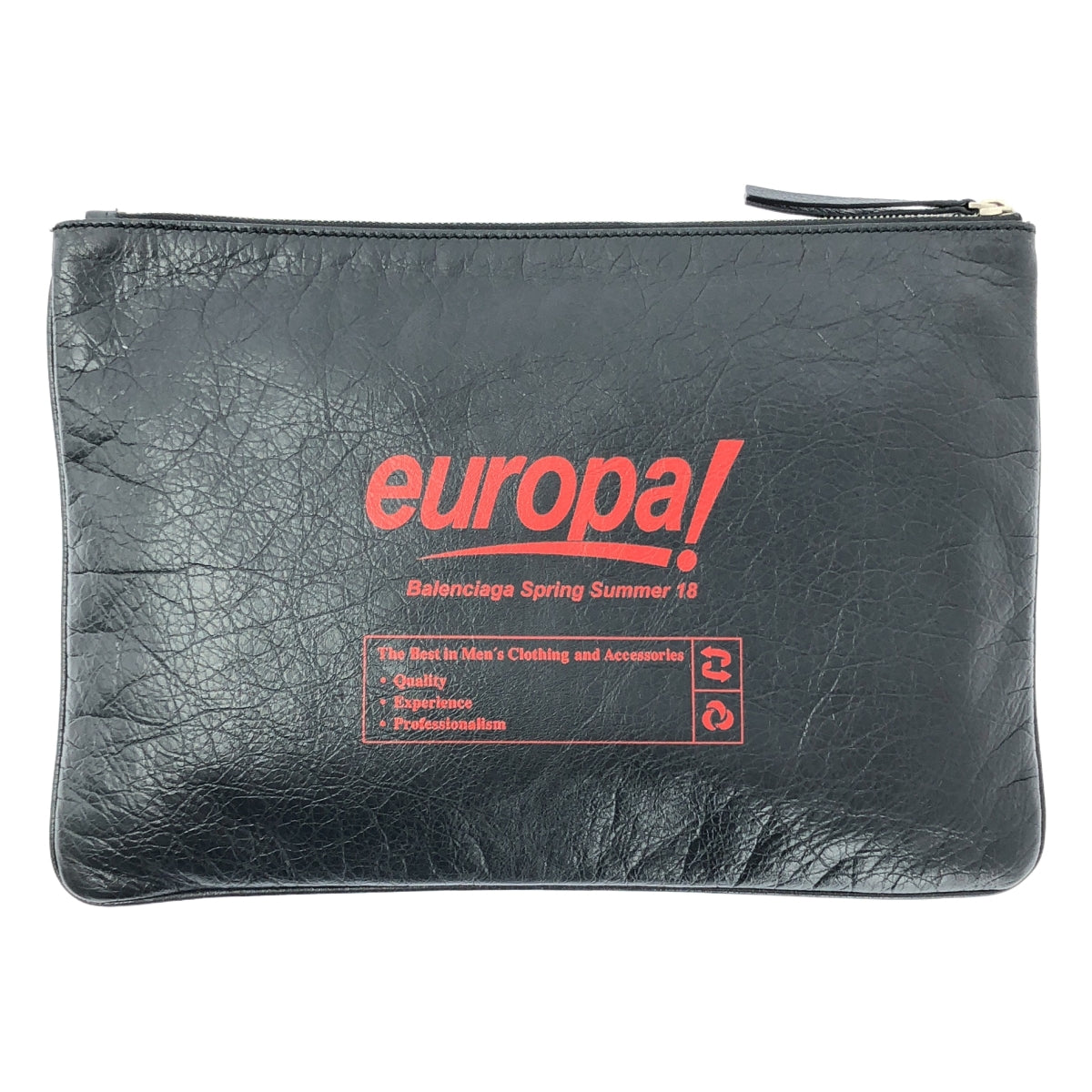 【美品】  BALENCIAGA / バレンシアガ | 506794 europa! レザークラッチバッグ | ブラック | レディース