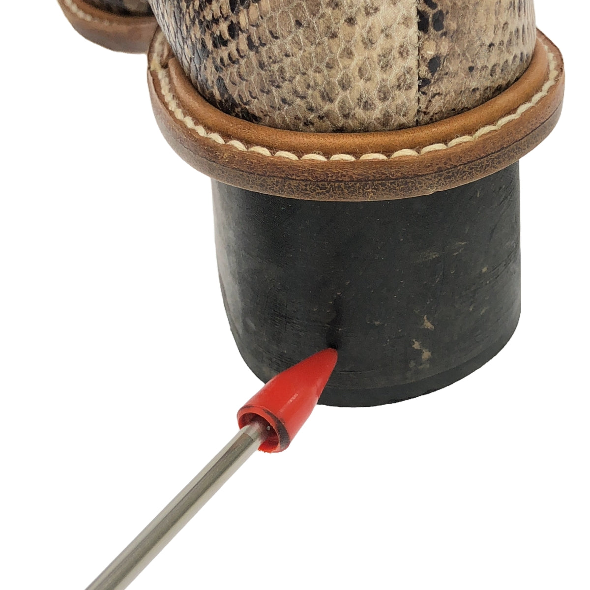 【美品】  THE Dallas / ダラス | パイソン レザー 型押し スクエアトゥ ブーツ | 38 | ブラウン | レディース