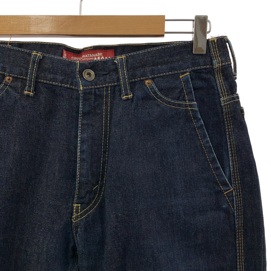 eye JUNYA WATANABE COMME des GARCONS MAN / アイジュンヤワタナベ マン | 2009AW | × Levi's / リーバイス JB503 / レザーパッチ デニム パンツ | S | メンズ