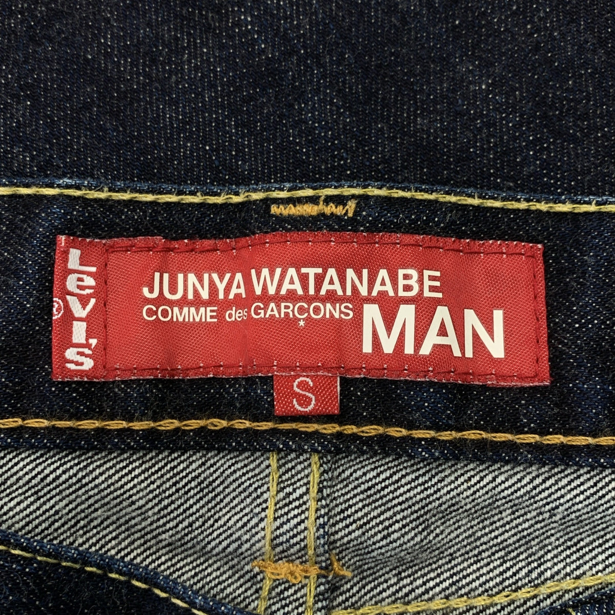 eye JUNYA WATANABE COMME des GARCONS MAN / アイジュンヤワタナベ マン | 2009AW | × Levi's / リーバイス JB503 / レザーパッチ デニム パンツ | S | メンズ