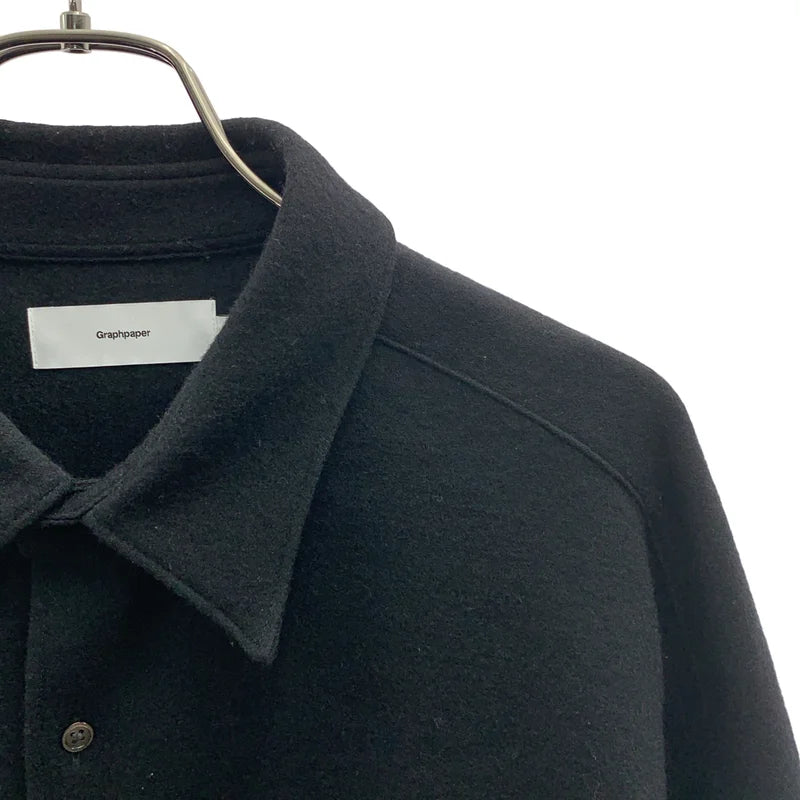 Graphpaper / グラフペーパー | 2024AW | Wool Smooth Flannel Oversized Regular Collar Shirt ウール オーバーサイズ シャツ | 1 | メンズ