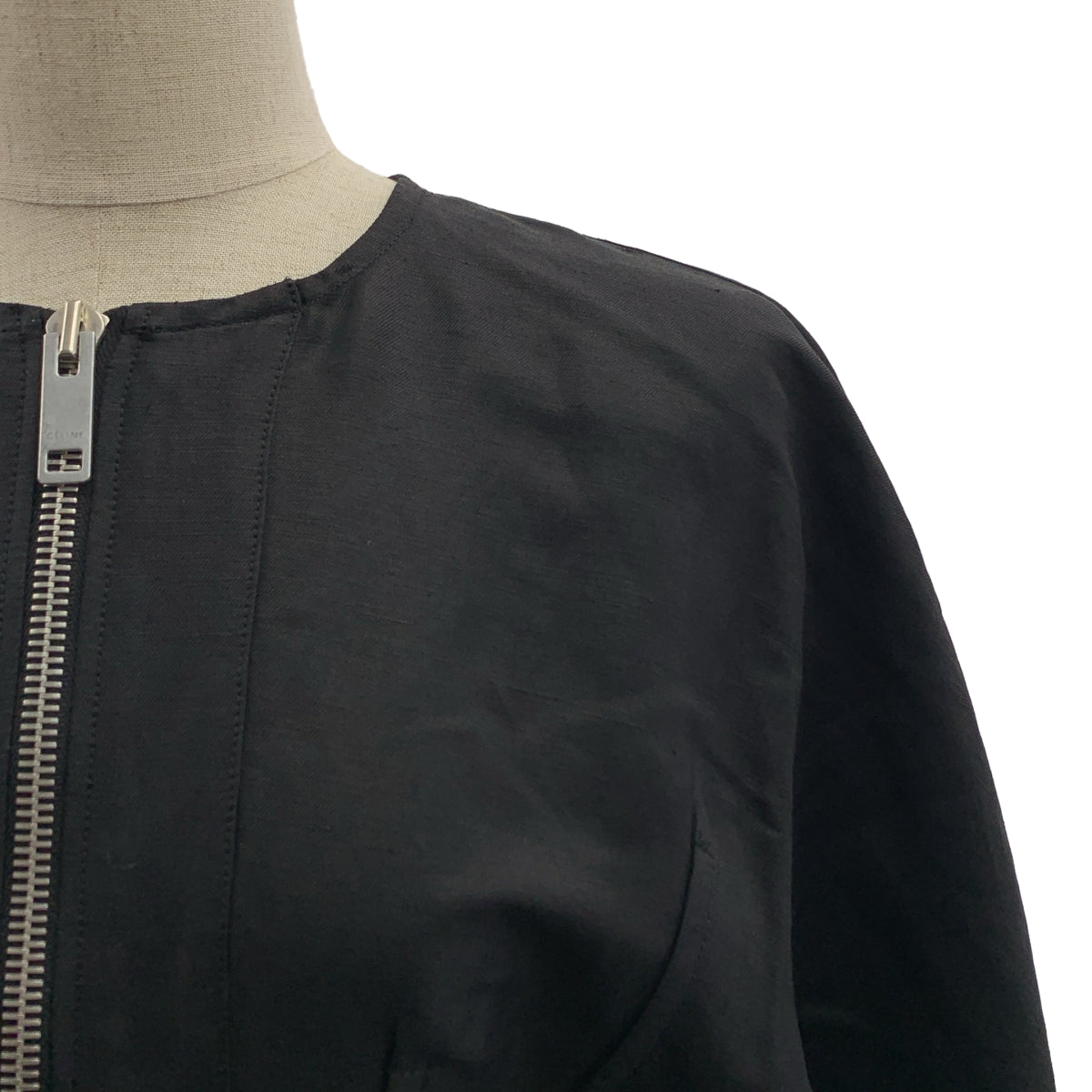 CELINE / セリーヌ | by Phoebe Philo フィービー / リネン レーヨン ジップ プルオーバーワンピース | 34 | レディース