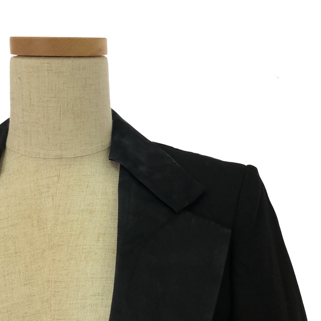 JUNYA WATANABE COMME des GARCONS / 준야와타나베 | 다른 소재 전환 싱글 브레스트 재킷 / 총 안감 | 블랙 | 여성
