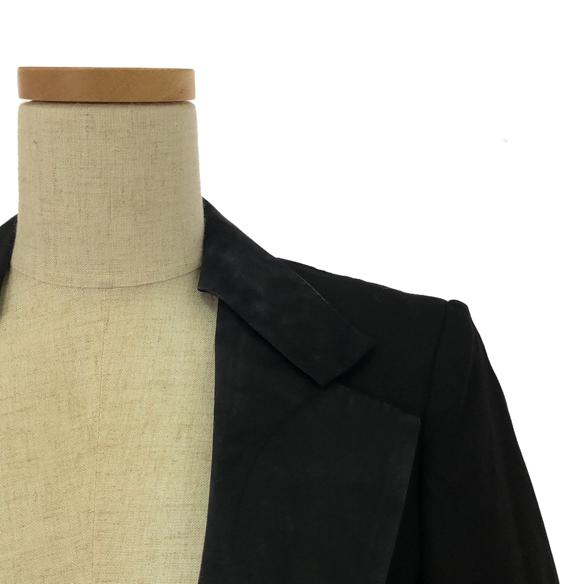 JUNYA WATANABE COMME des GARCONS / 준야와타나베 | 다른 소재 전환 싱글 브레스트 재킷 / 총 안감 | 블랙 | 여성