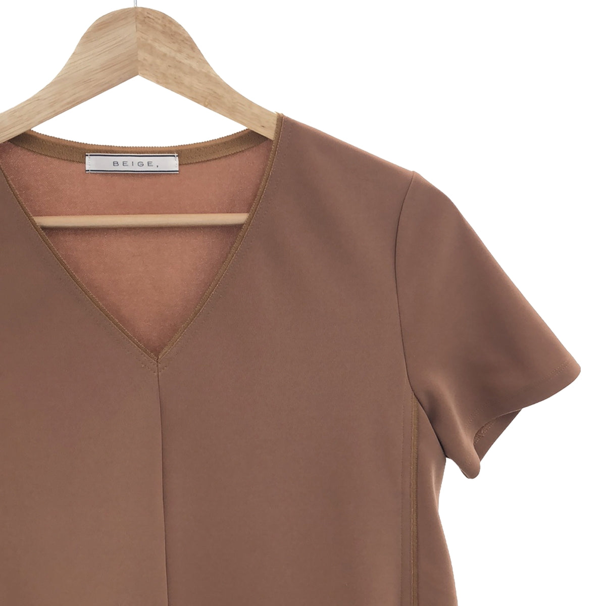 BEIGE， / ベイジ | Vネックワンピース | 4 | マスタード | レディース