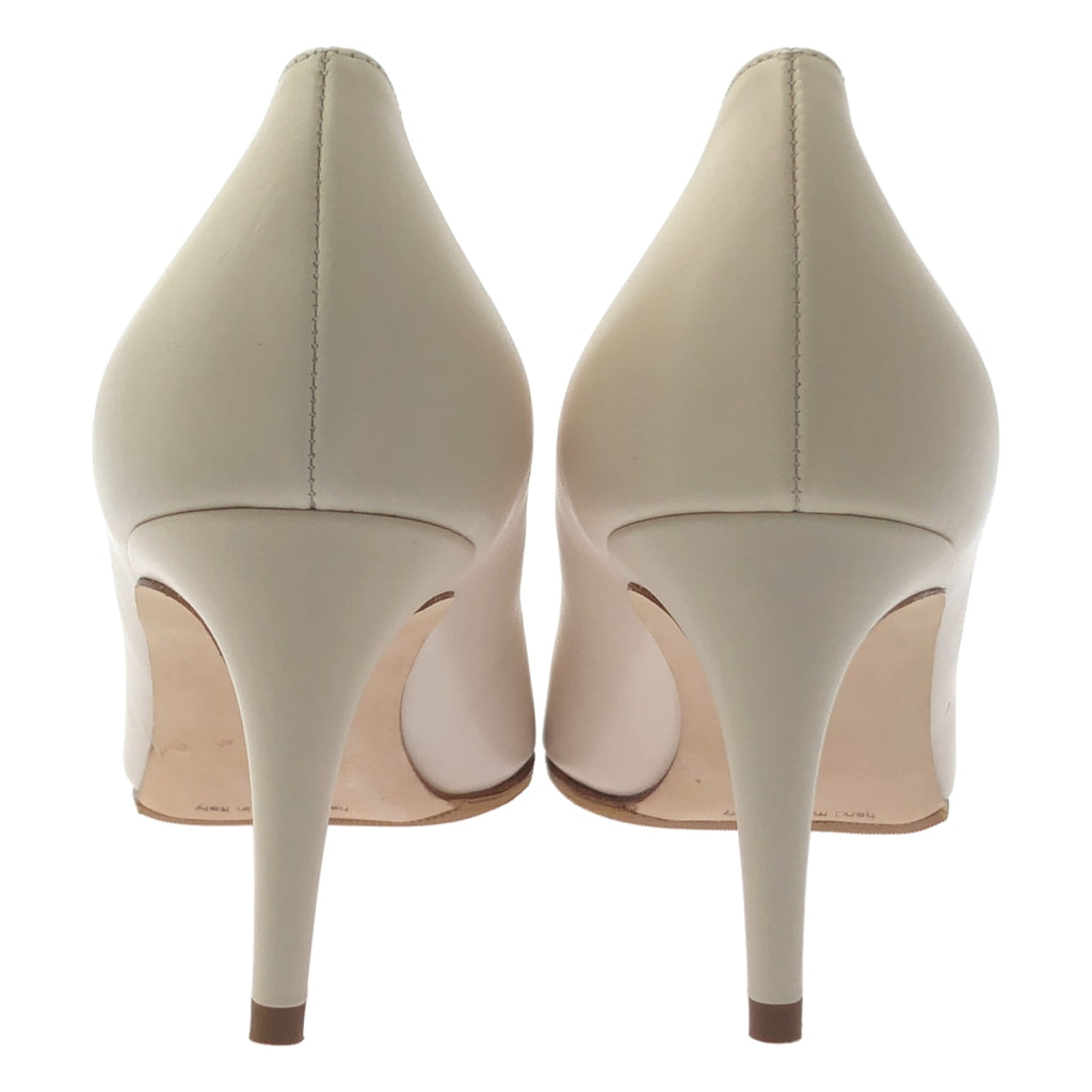 【成色極佳】MANOLO BLAHNIK | 真皮尖頭高跟鞋 | 36碼 | 米色 | 女士