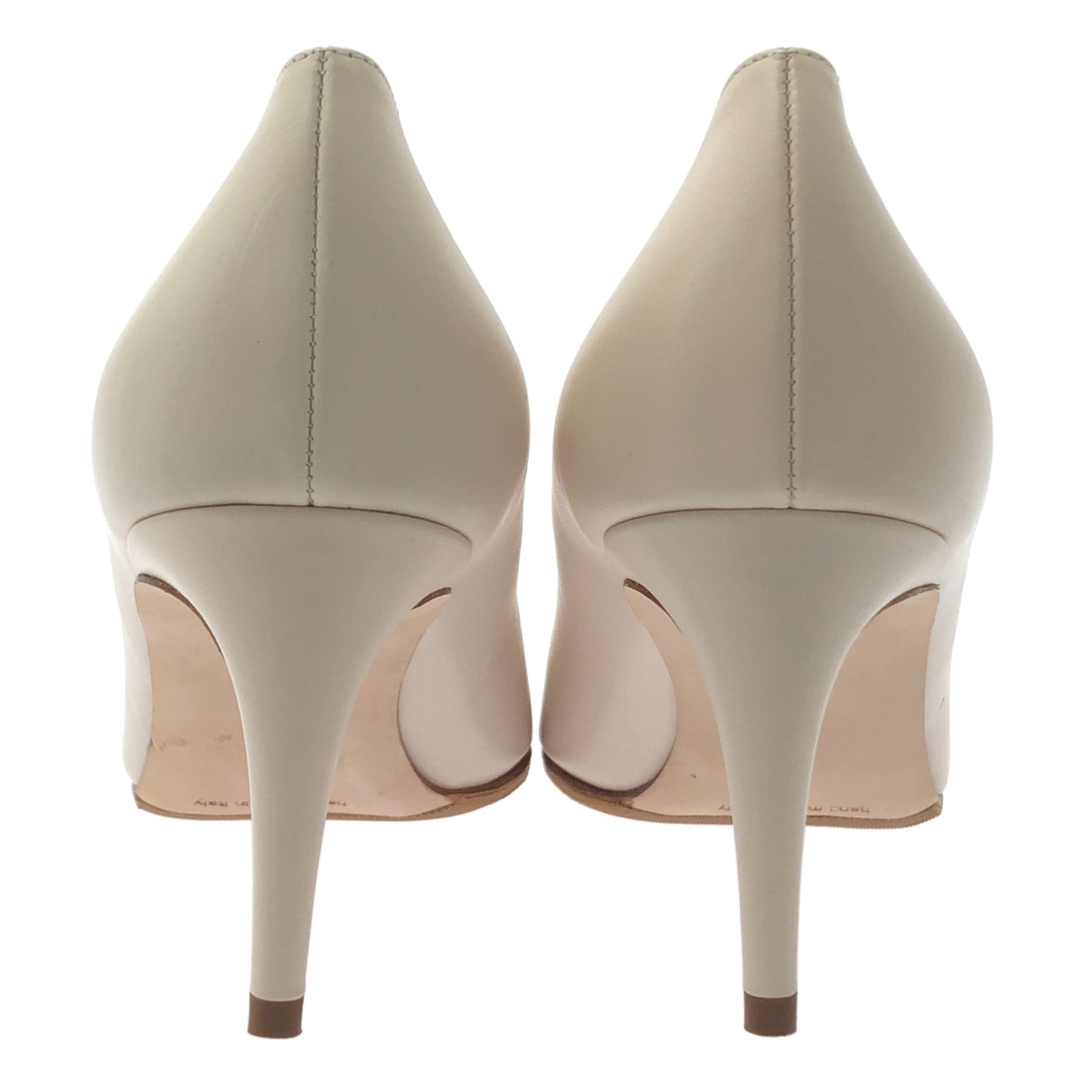 【成色極佳】MANOLO BLAHNIK | 真皮尖頭高跟鞋 | 36碼 | 米色 | 女士