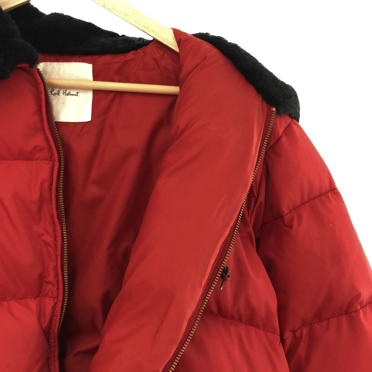 karl helmut / Karl Helm | Boa collar hooded down jacket | M | Red | Women's