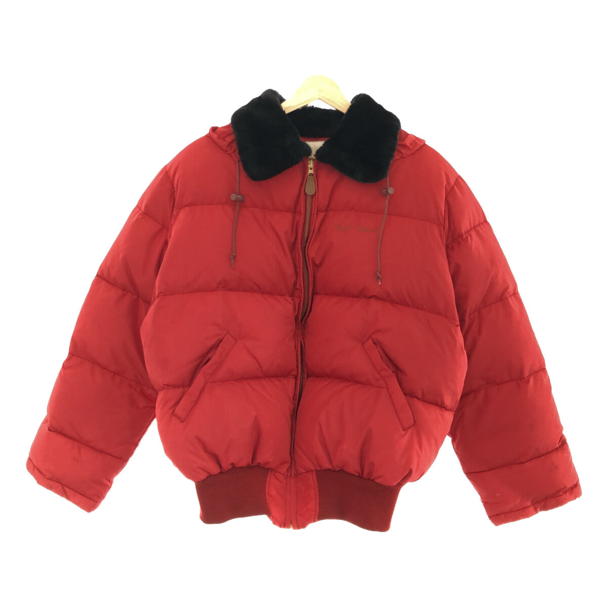 karl helmut / Karl Helm | Boa collar hooded down jacket | M | Red | Women's