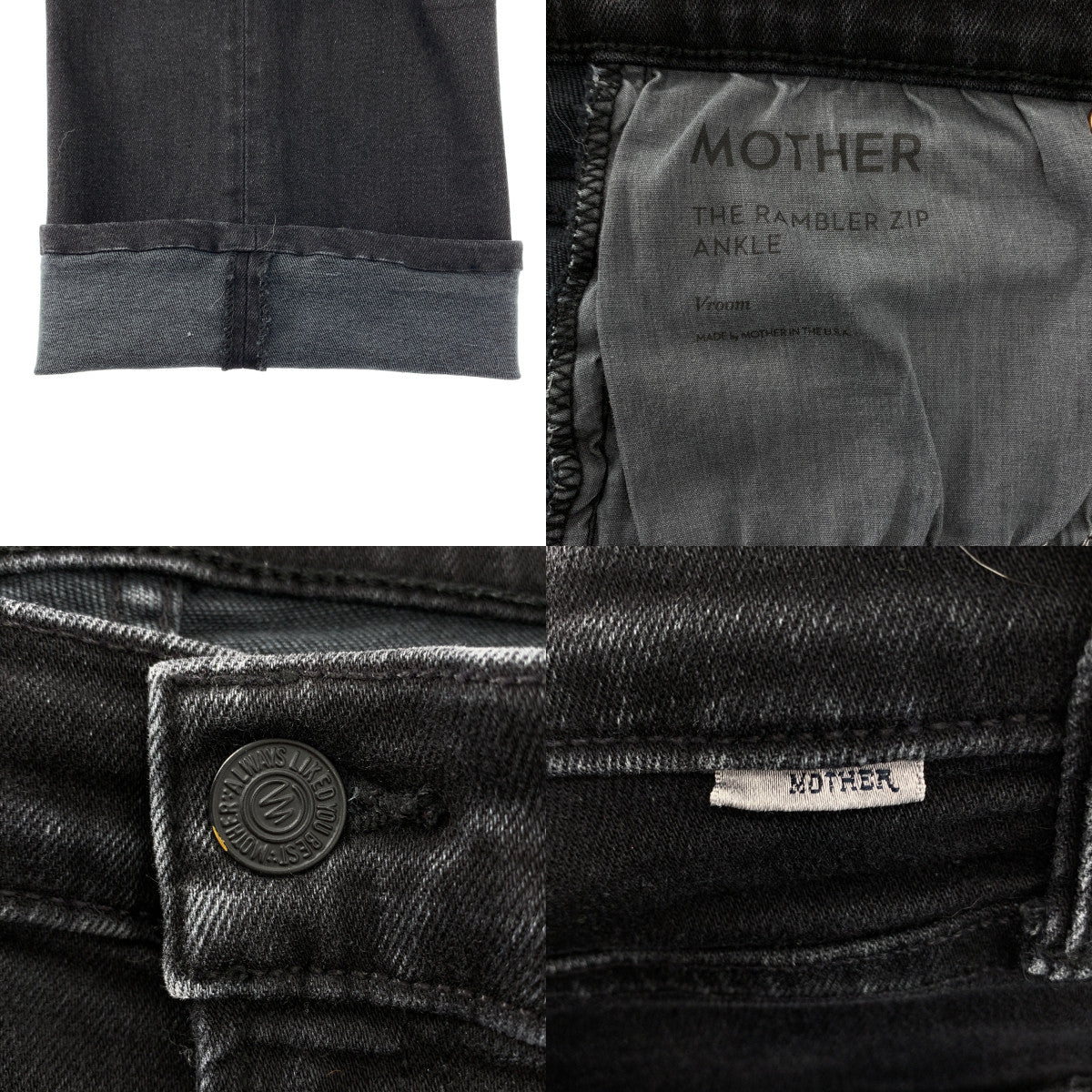 MOTHER / マザー | ストレッチ ブラックデニム パンツ | 30 |