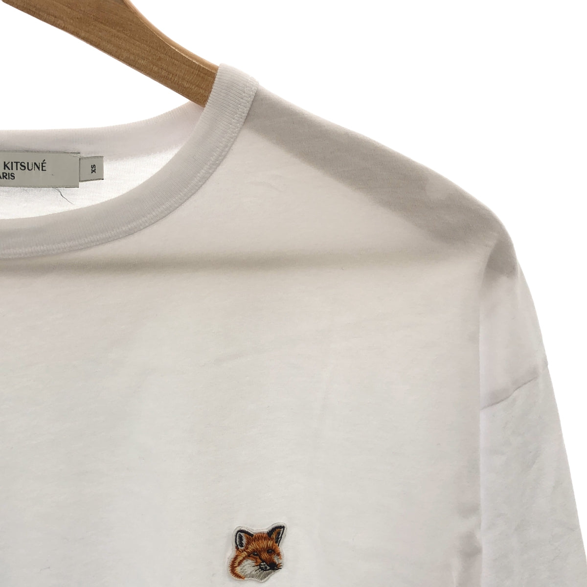 MAISON KITSUNE / 메종 여우 | FOX HEAD PATCH REGULAR LONG-SLEEVED TEE-SHIRT T셔츠 | XS | 남성