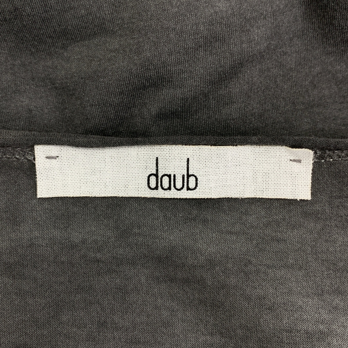 daub / 도브 | 염색 가공 재구성 크루넥 포켓 T 셔츠 컷소우 | 44 | 차콜 그레이 | 남성