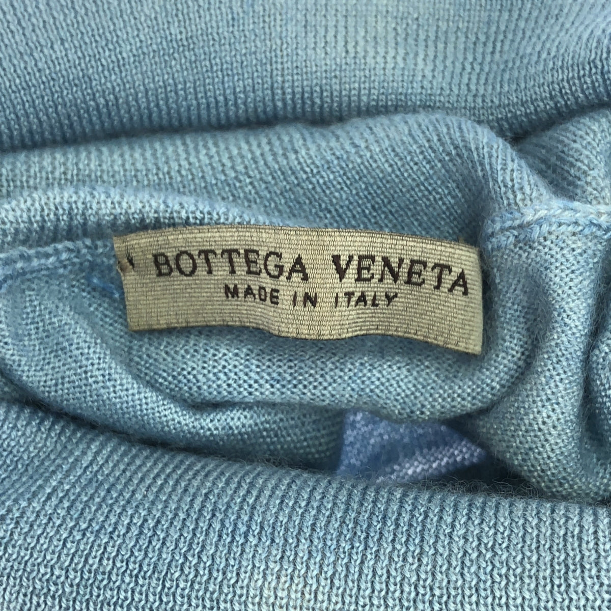 BOTTEGA VENETA |羊絨和絲綢漸變高領針織衫 |尺寸 38 |藍色 |女性的