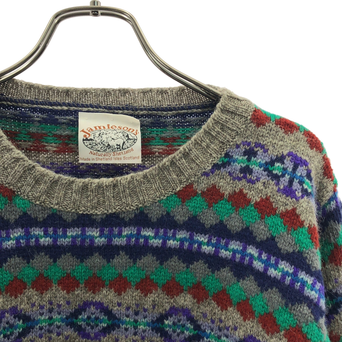 Jamieson's / ジャミーソンズ | フェアアイル柄 クルーネック ニット