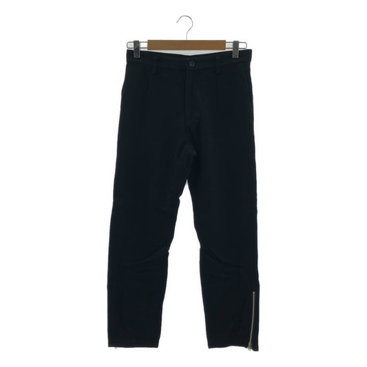 tricot COMME des GARCONS / トリココムデギャルソン | 2000AW | ウール 縮絨 裾ジップ スリット パンツ | M | レディース
