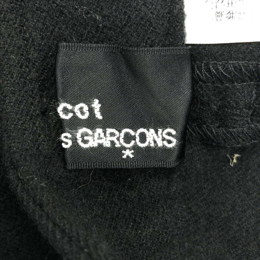 tricot COMME des GARCONS / 트리코콤 데 갤슨 | 2000AW | 양모 絨絨 밑단 지퍼 슬릿 팬츠 | M | 블랙 | 여성